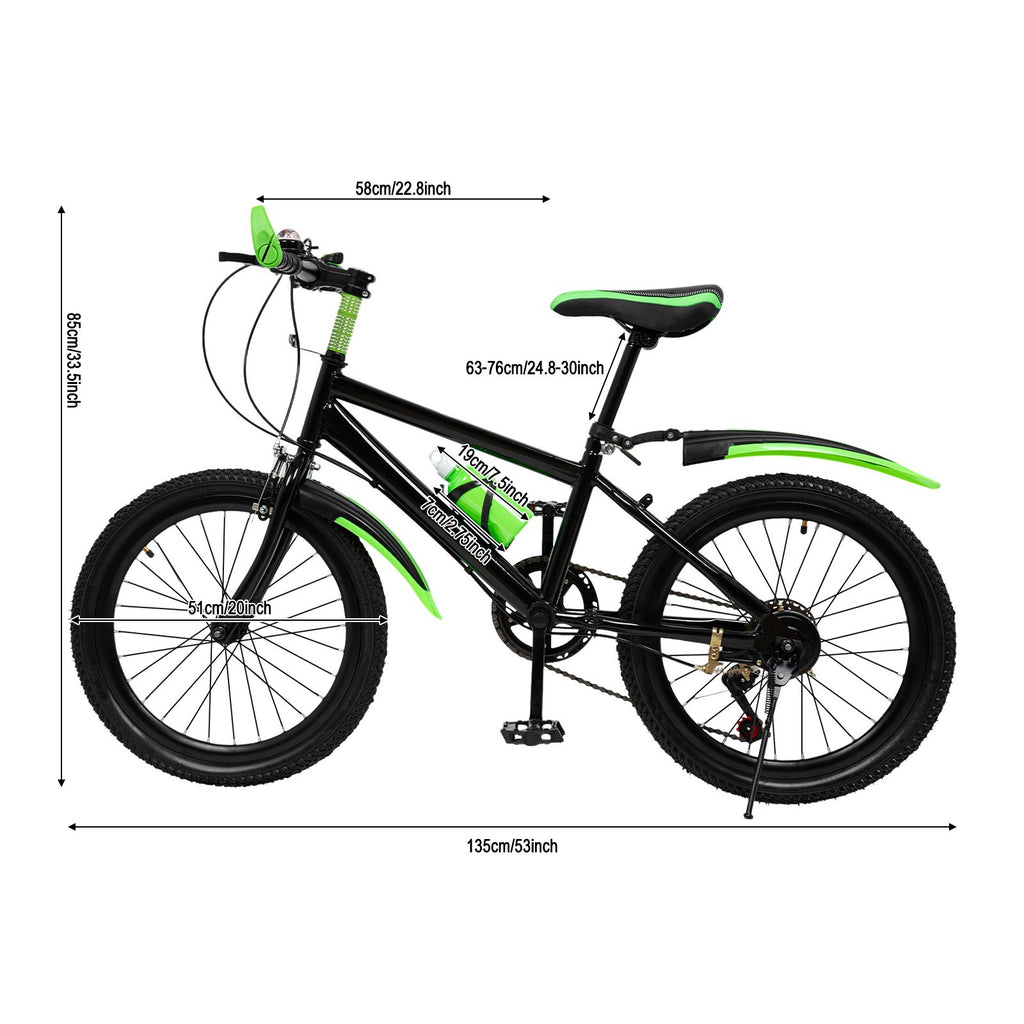 20 Inch Bike for Adult & Kids Folding Mountain Bike 7 Speed Disc Brakes Bicycle