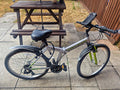 Folding Beacon Challenge 26in Mountain Bike Silver/Green V-Brake Mudguards