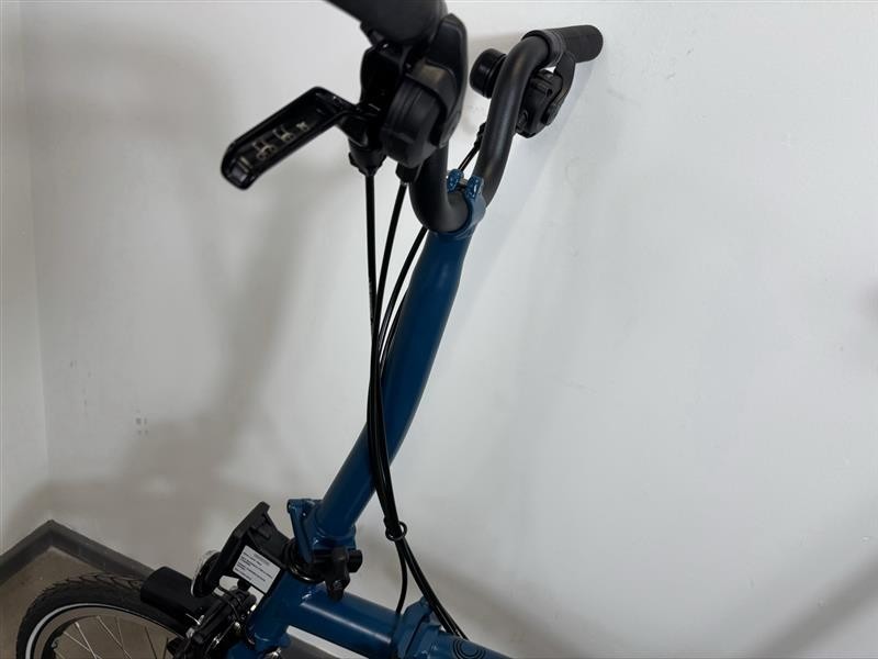 Brompton C Line 6 Speed 2024 Mid Handlebar Folding Bike - Ocean Blue
