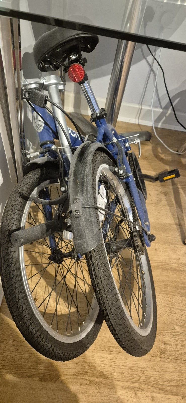 Apollo Tuck 20'' Folding Bike Lightweight, Single-Speed, Blue