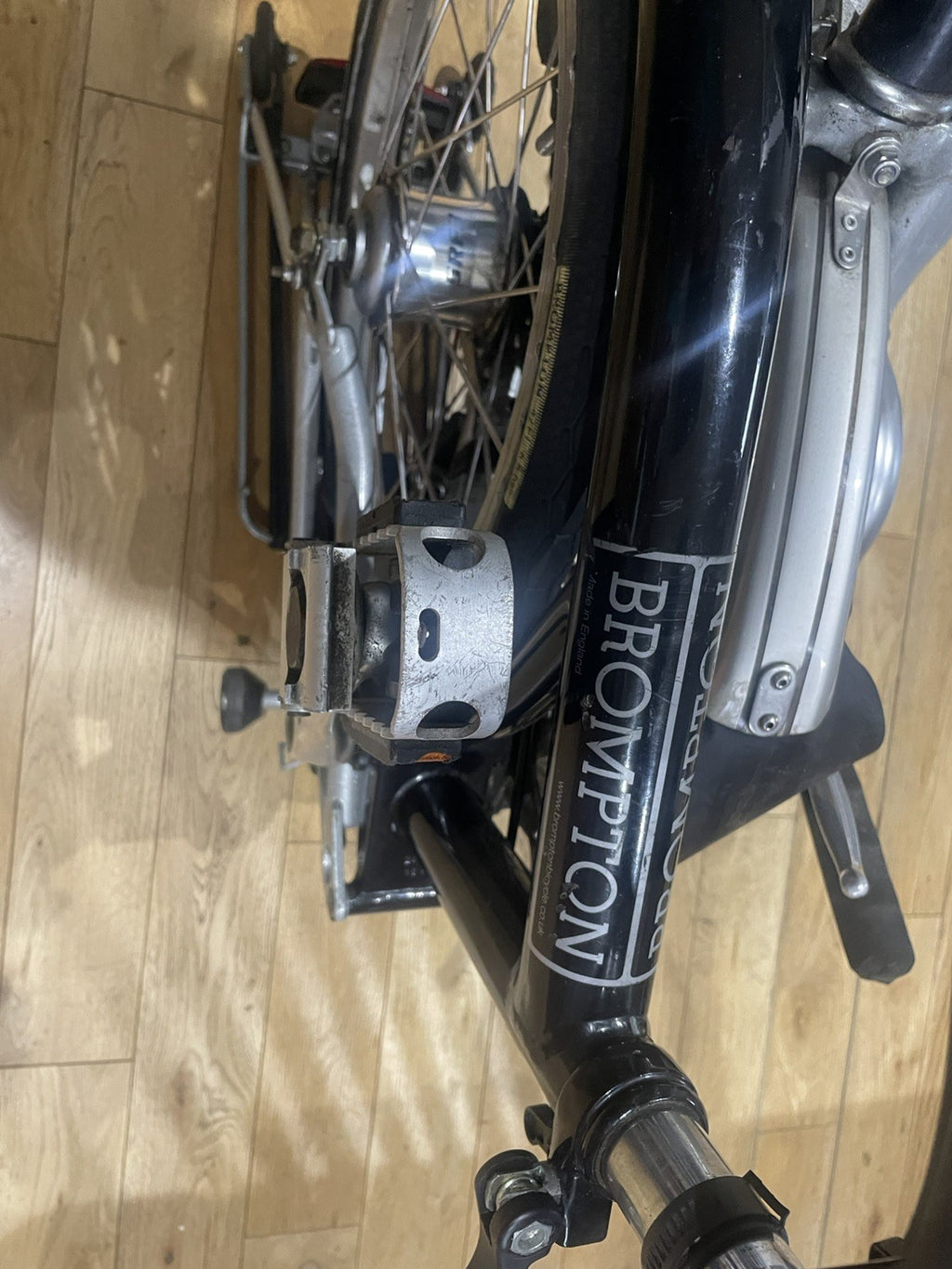 Brompton Black Folding Bike 3-Speed Serviced with Rear Rack Great Condition Used