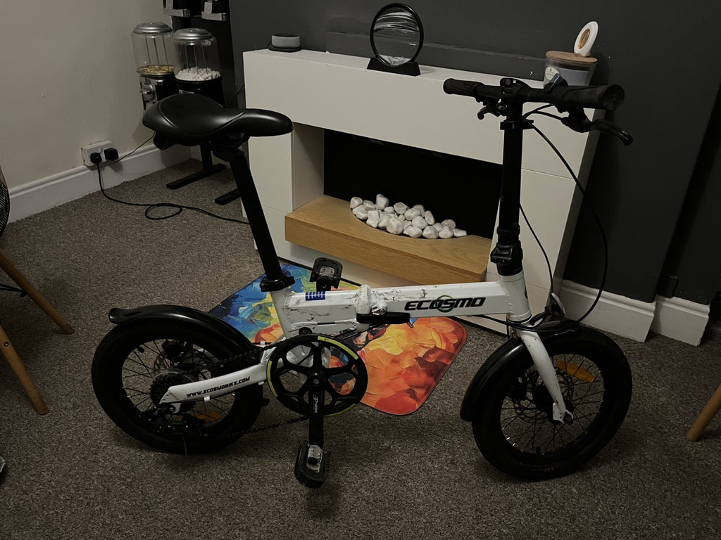 Ecosmo Folding Bike 16" Wheel 6 speed Shimano Gears Disc brakes (standard pedal)