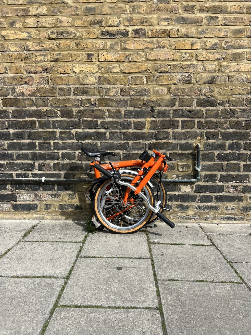 Brompton S3L Folding Bike 3-Speed, Orange + upgrades