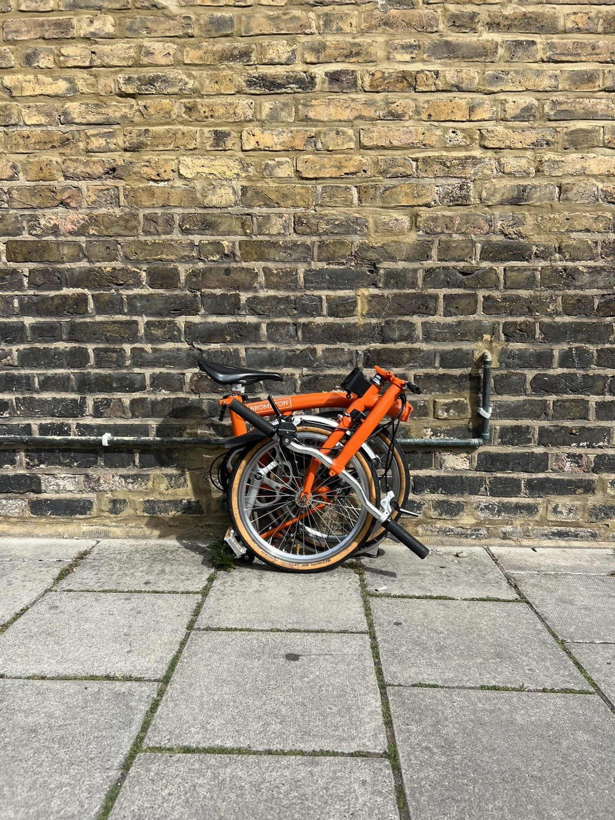 Brompton S3L Folding Bike 3-Speed, Orange + upgrades