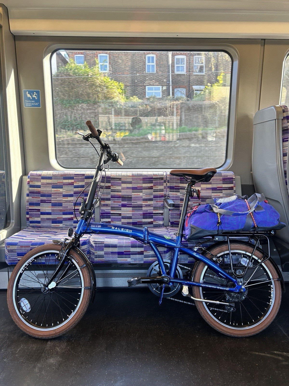 Raleigh Stowaway Folding Bike Blue