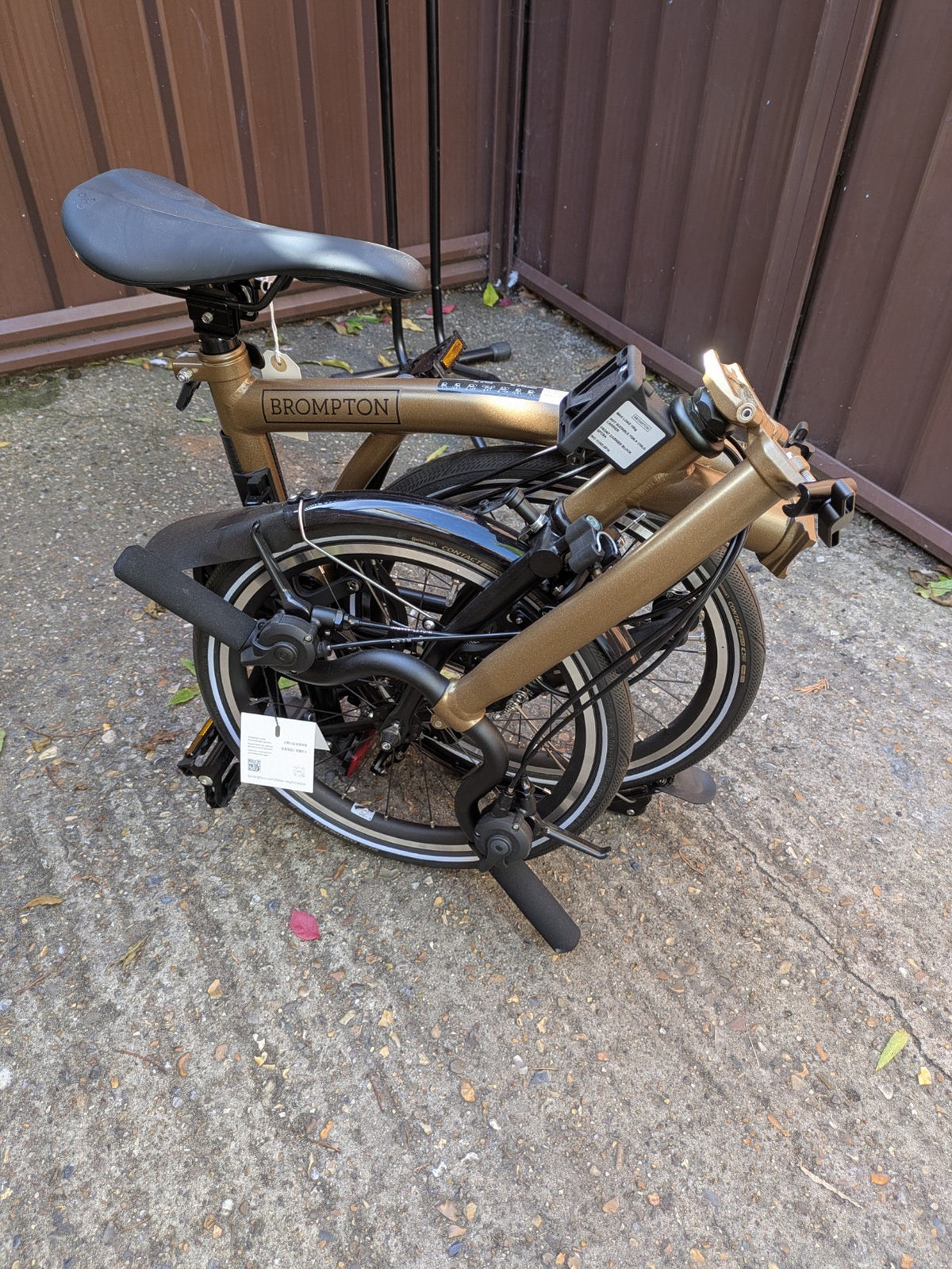 Brompton P Line Explore Mid Bar 12 Speed - Bronze Sky