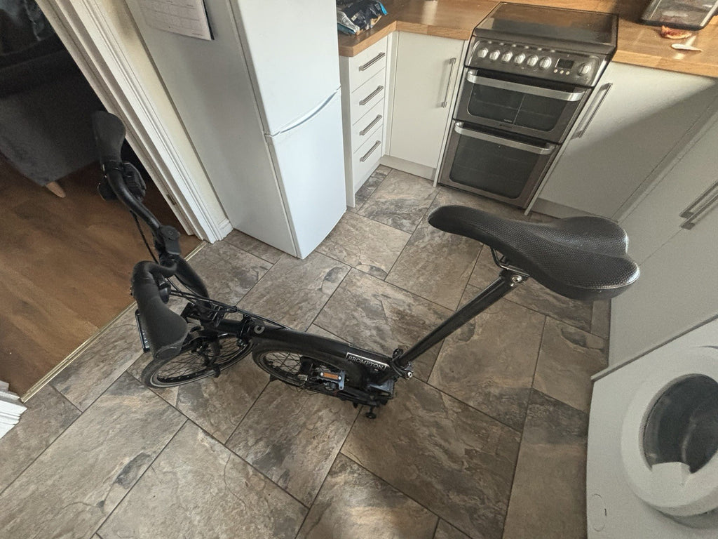 Brompton C Line 2023 Folding Bike Black 16in Mudguards 6 Speed Steel