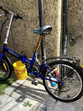 Issimo Blue 20 in Folding Bike with Rear Rack, V-Brake Unisex