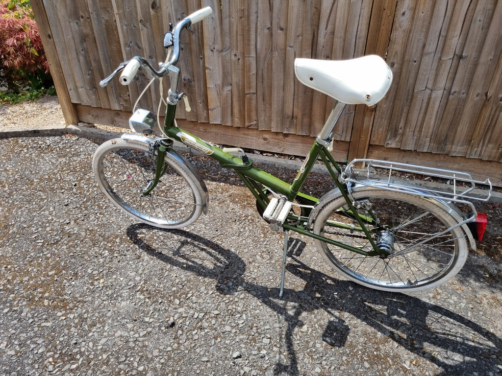 Vintage Raleigh Stowaway Vintage Unisex Folding bike Olive Green, ready to ride