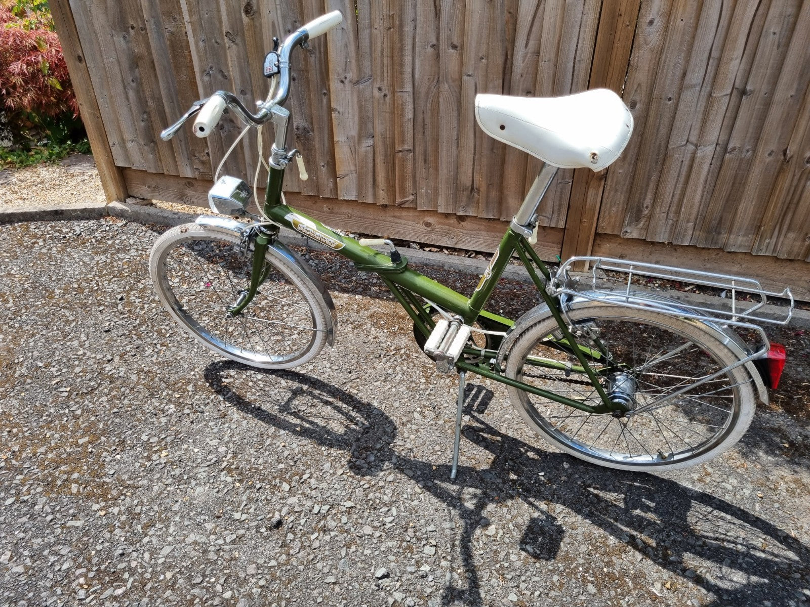 Vintage Raleigh Stowaway Vintage Unisex Folding bike Olive Green, ready to ride