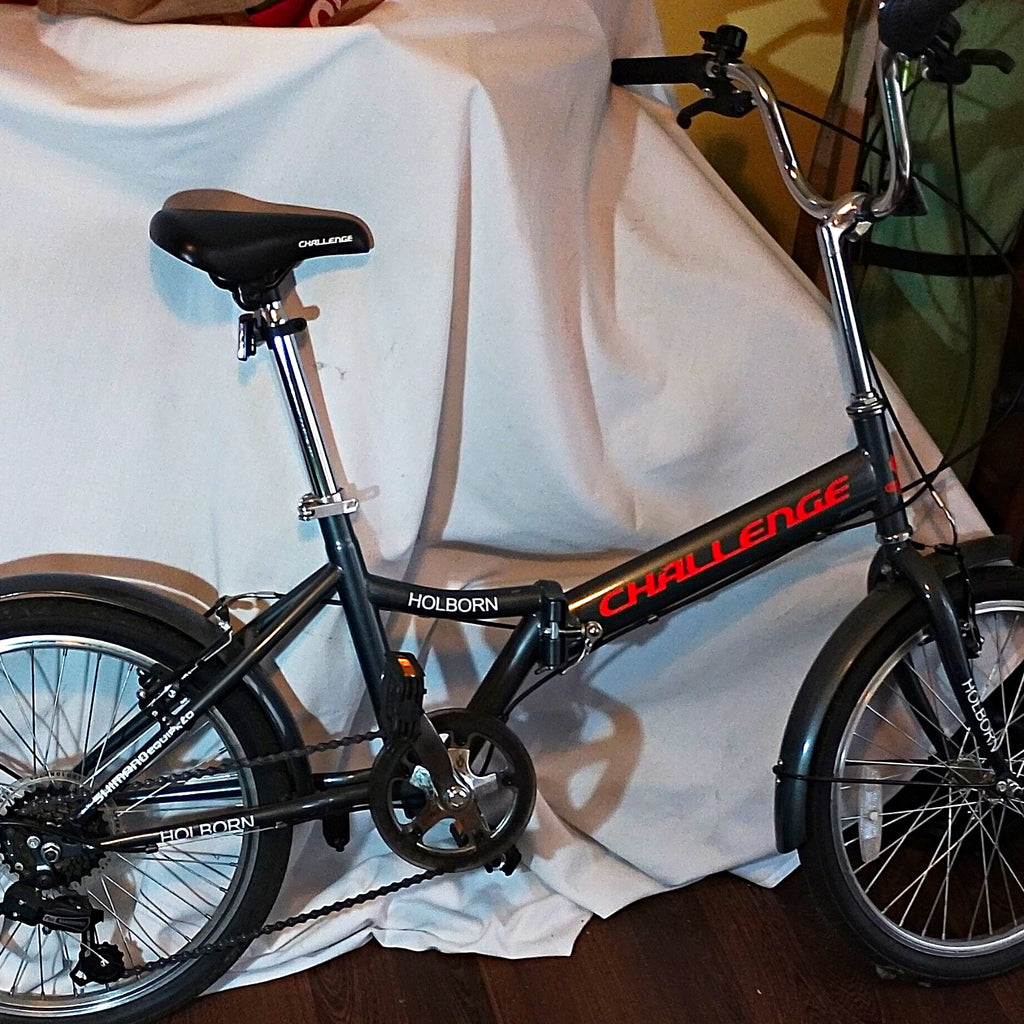 Challenge Holborn 20in Folding Bike Black V-Brake Adjustable Seat