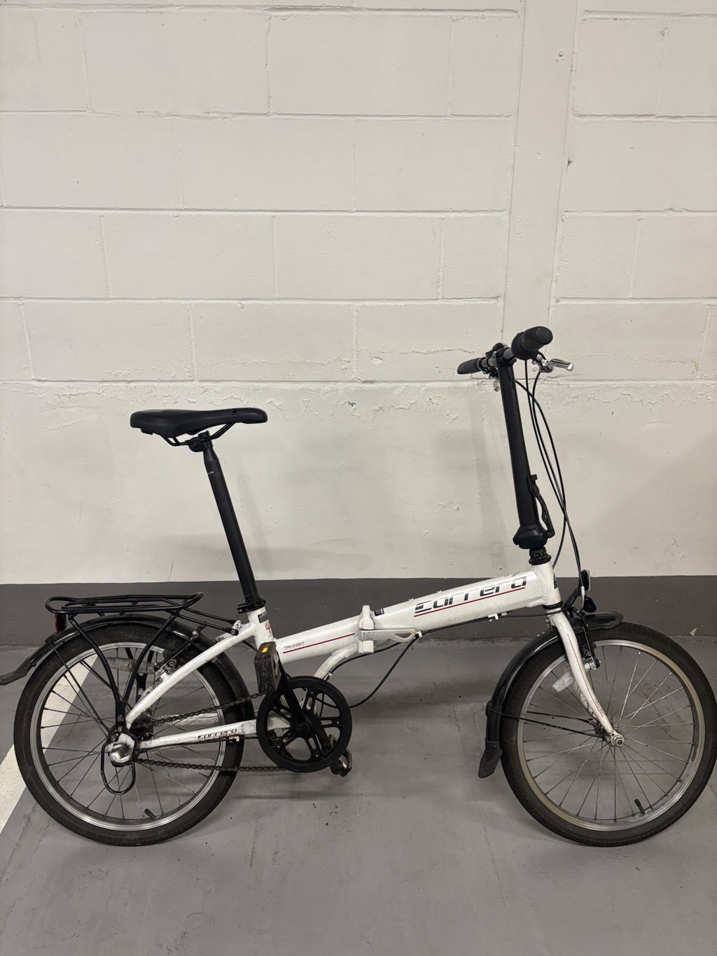 Carrera Transit Lightweight Folding Bike 6061 T6 Aluminium White Colour