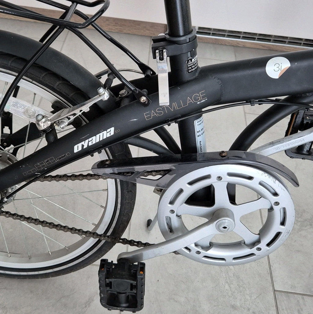 Oyama East Village 20in Folding Bike Shimano 3 Speed Black Folding Bike