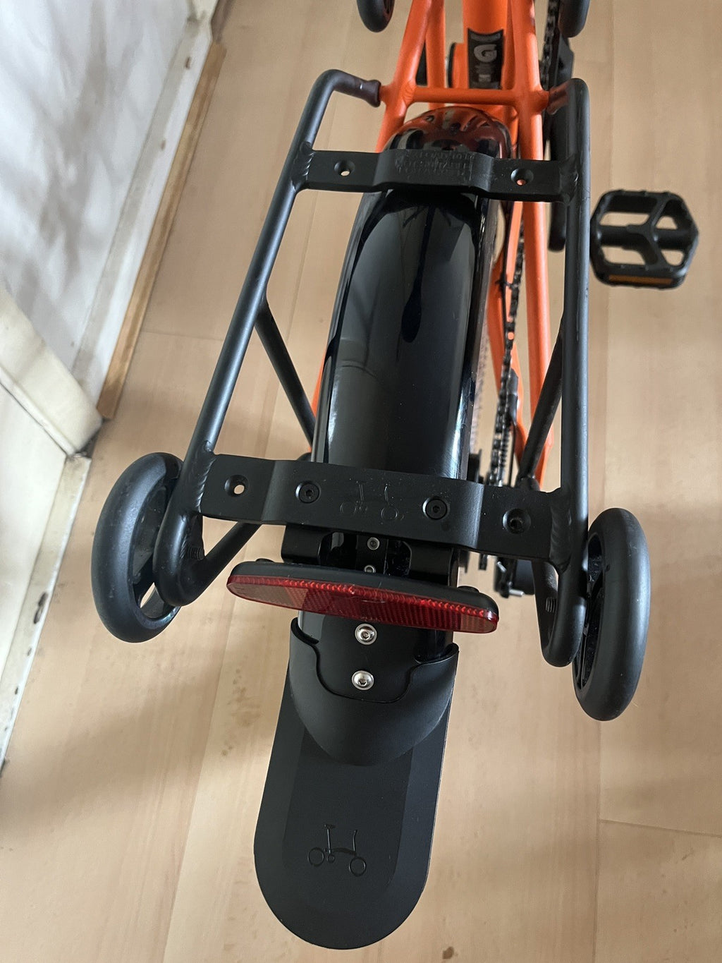 Brompton G Line Adventure Orange w Mudguards and Rack 8 Speed, Large
