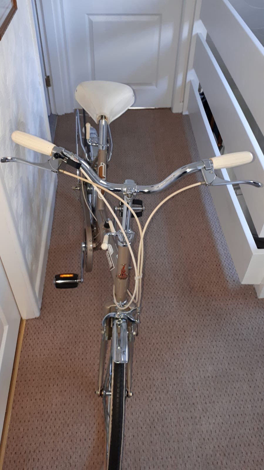 Ladies Raleigh stowaway folding bike in gold
