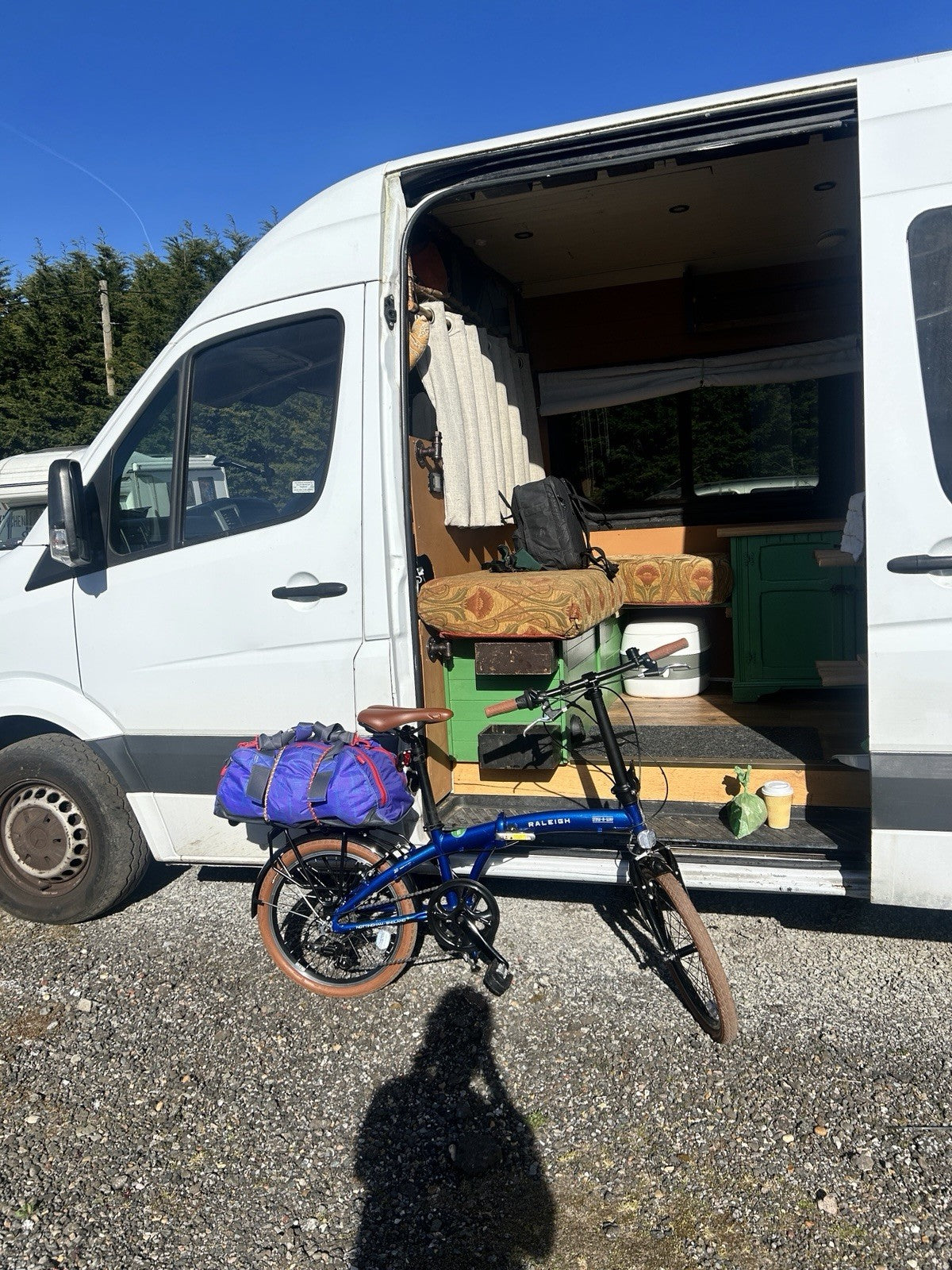 Raleigh Stowaway Folding Bike Blue