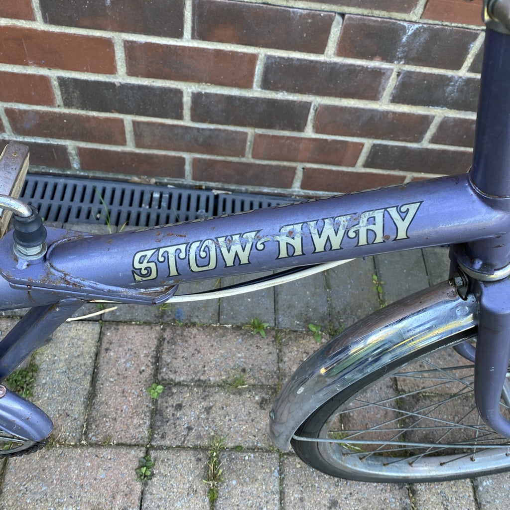 Vintage Classic 1973 Lilac Raleigh Stowaway Folding Bike