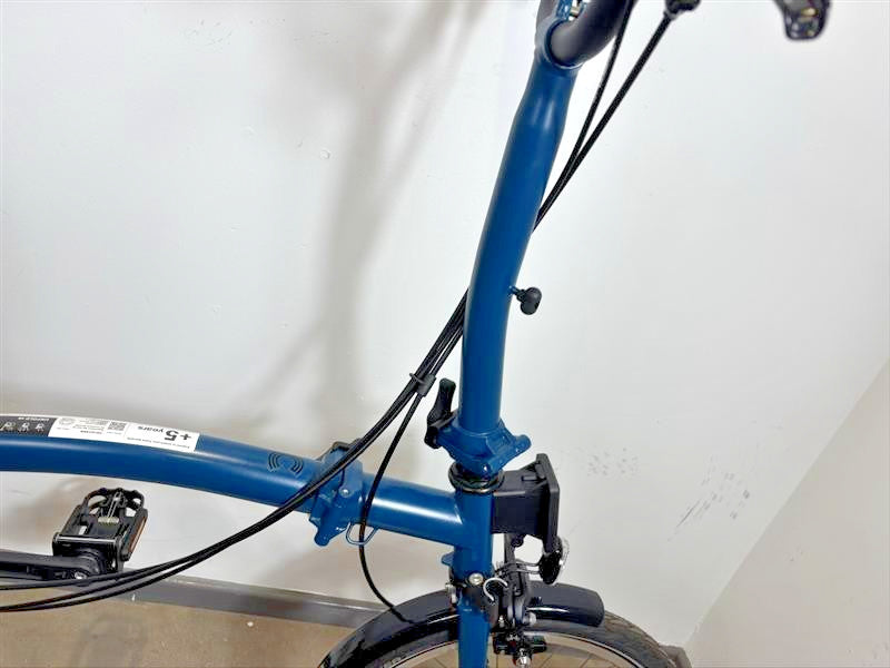 Brompton C Line 6 Speed 2024 Mid Handlebar Folding Bike - Ocean Blue