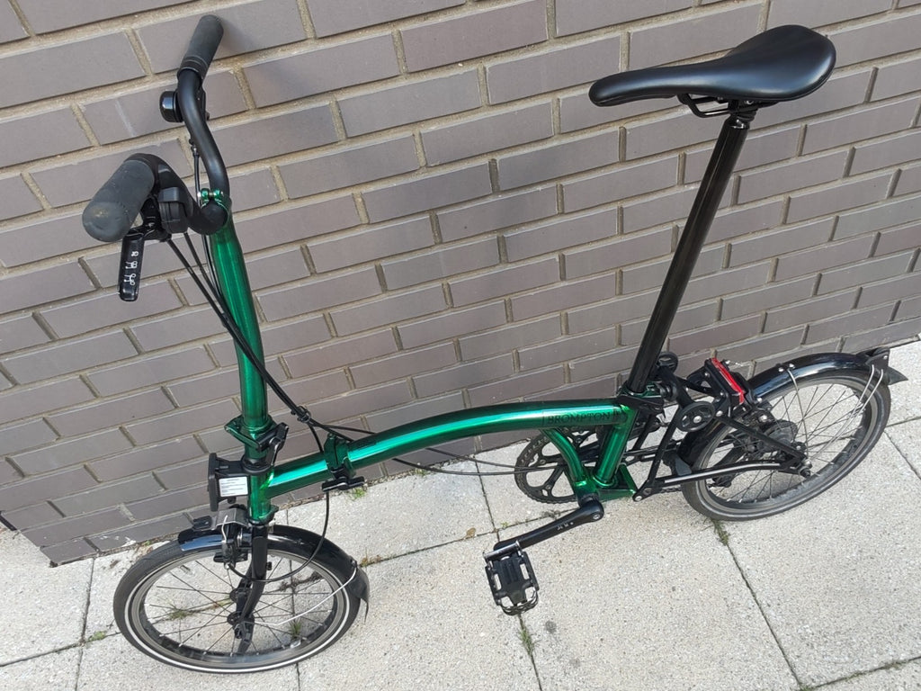 Brompton P Line 4 Speed 2023 – Emerald Green Lacquer High Handlebar Lightweight