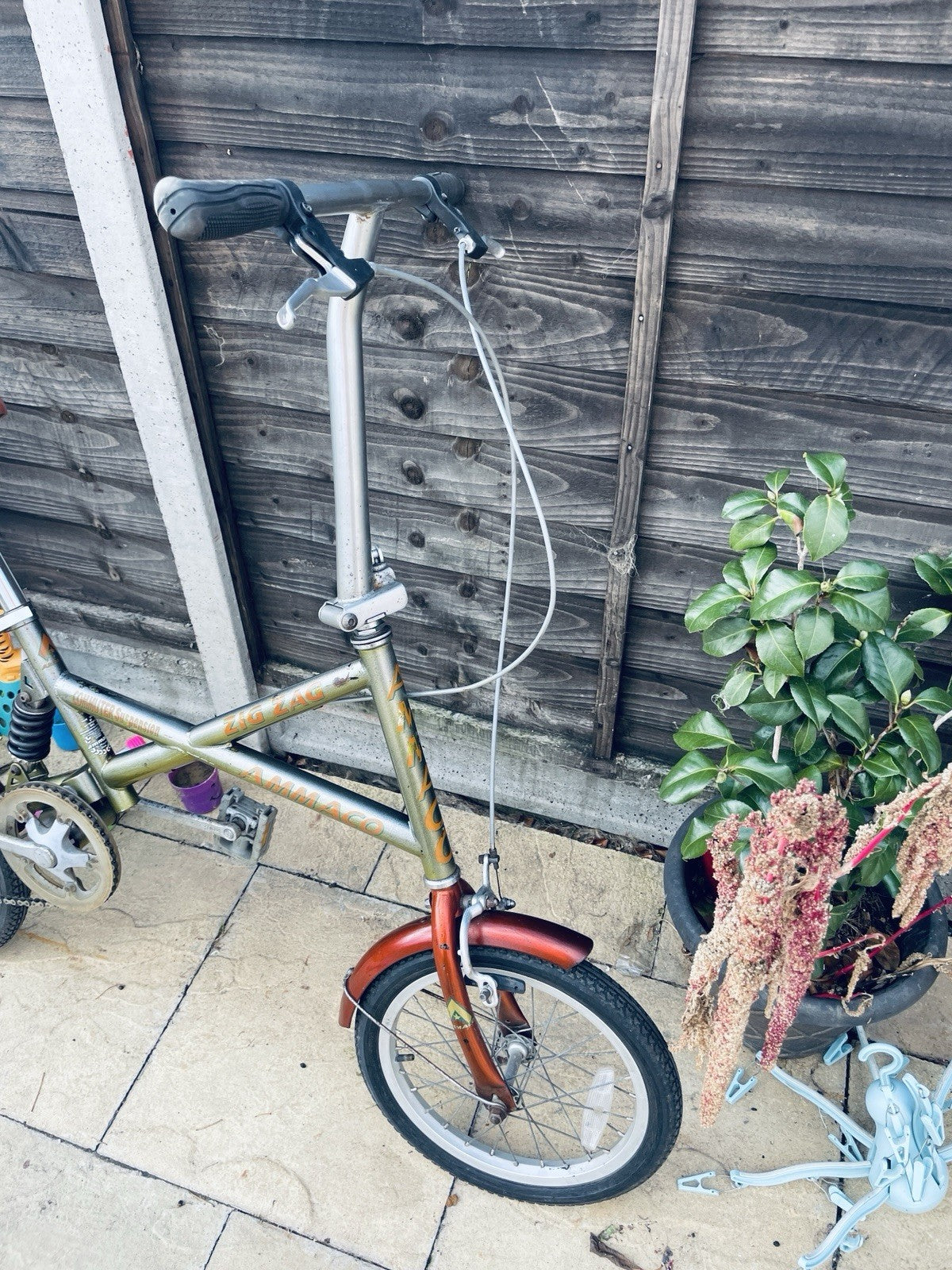 Ammaco Zig Zag Commuter Folding Bike Vintage Bicycle