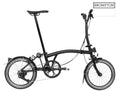 Brompton P Line 4-Speed 2024 H-type Folding Bike + extras - Midnight Black