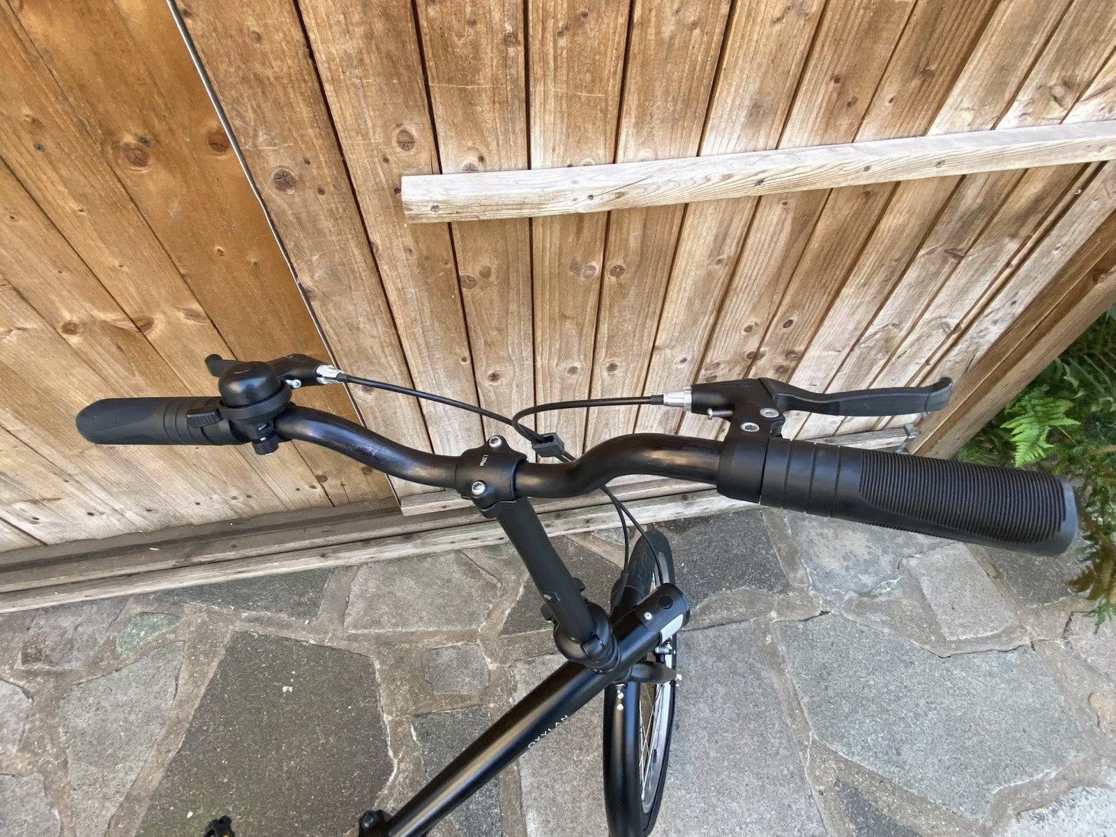 Oxylane Black Steel Folding Bicycle Single Speed Very Good Condition
