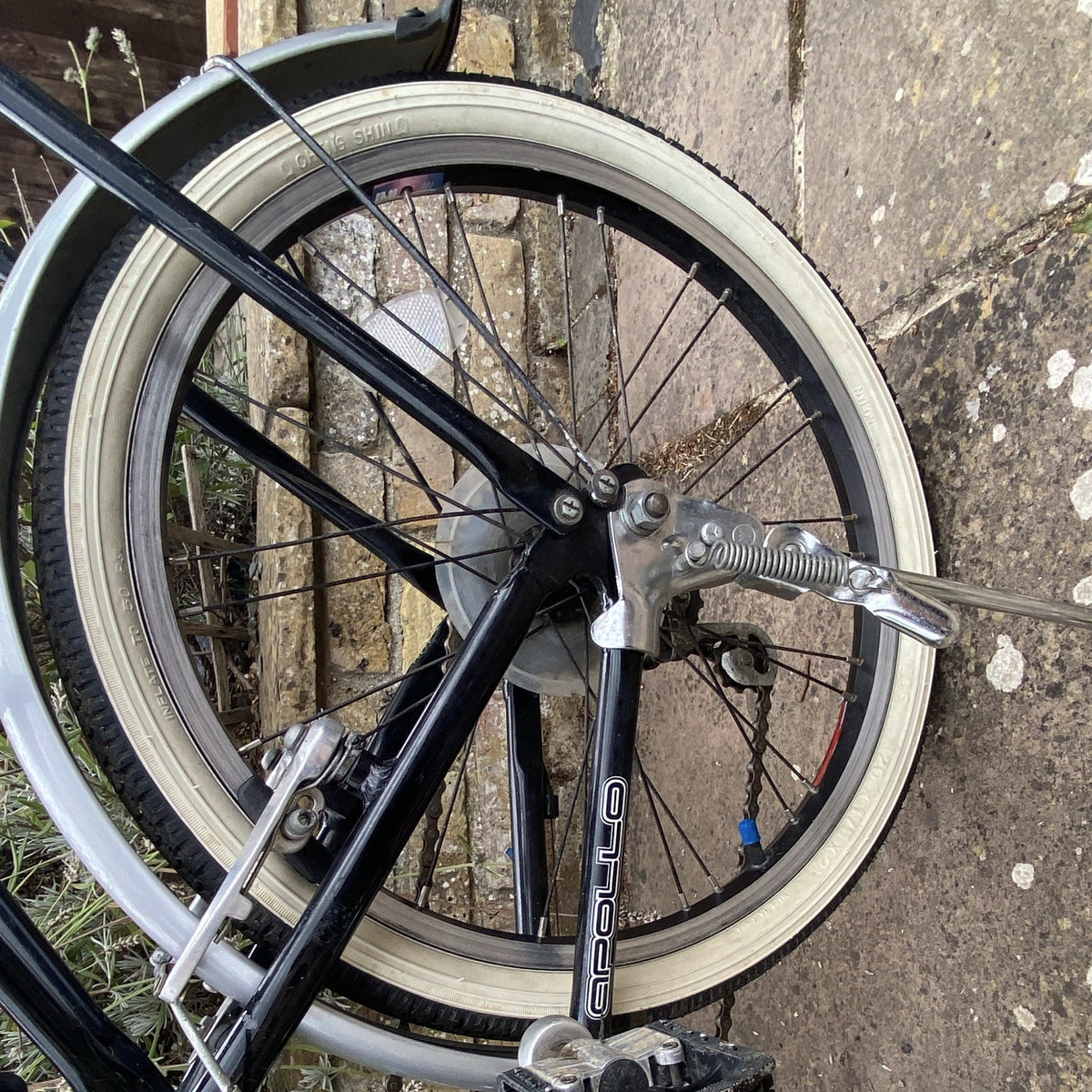 Apollo Transition 20 in Folding Bike with Rear Rack, Silver/Black