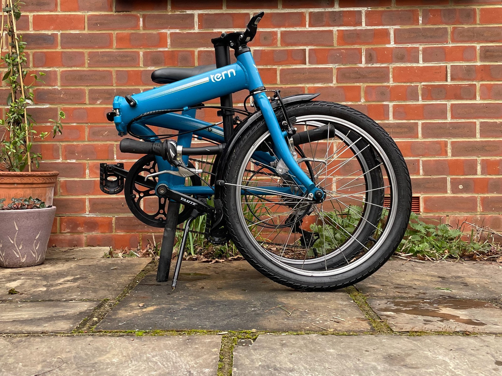 Tern Link B7 Folding Bicycle 20" 7 Speed Blue Easy Carry