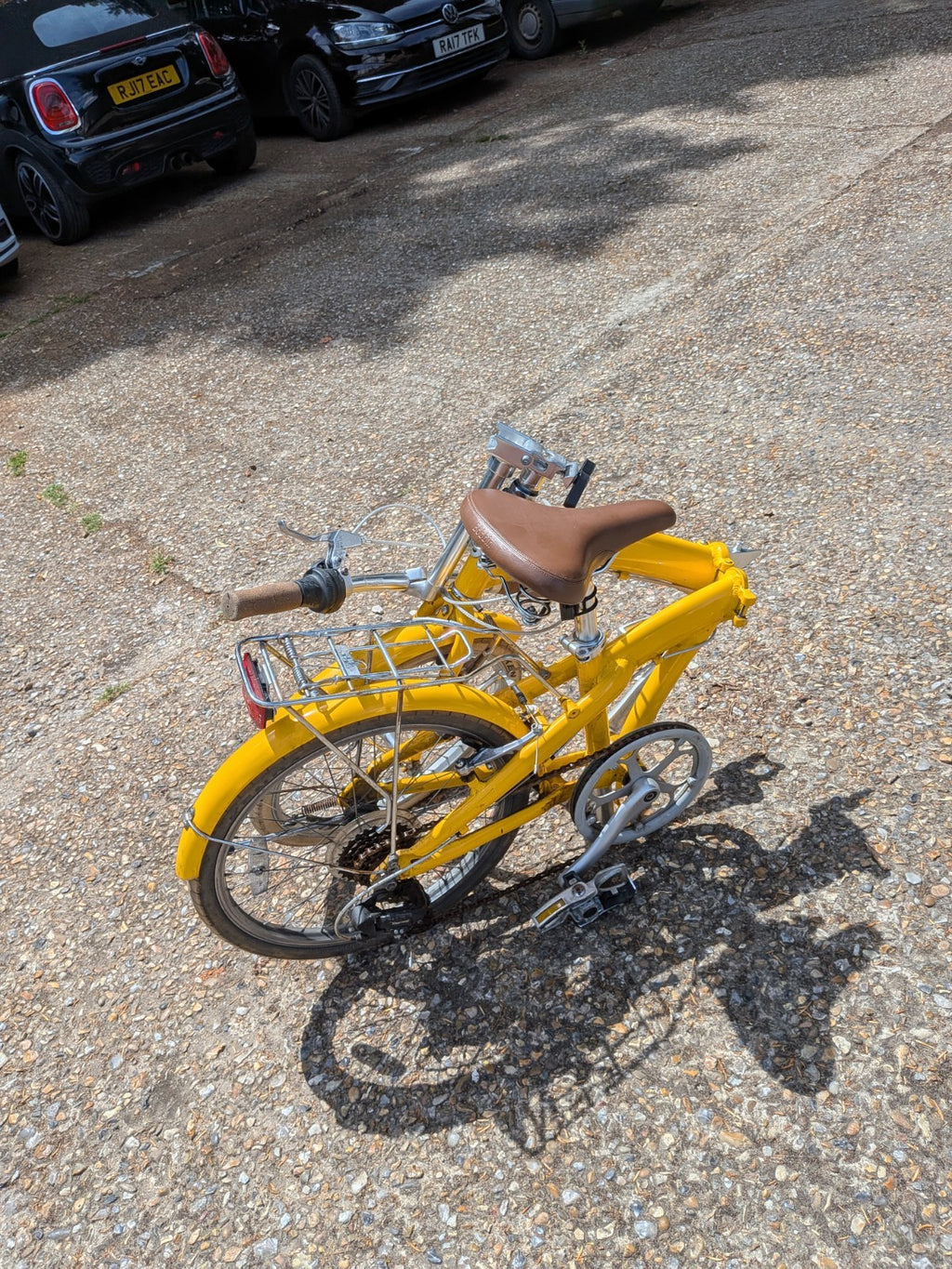 Bobbin Yellow Folding Bicycle Like Brompton Folding Bike
