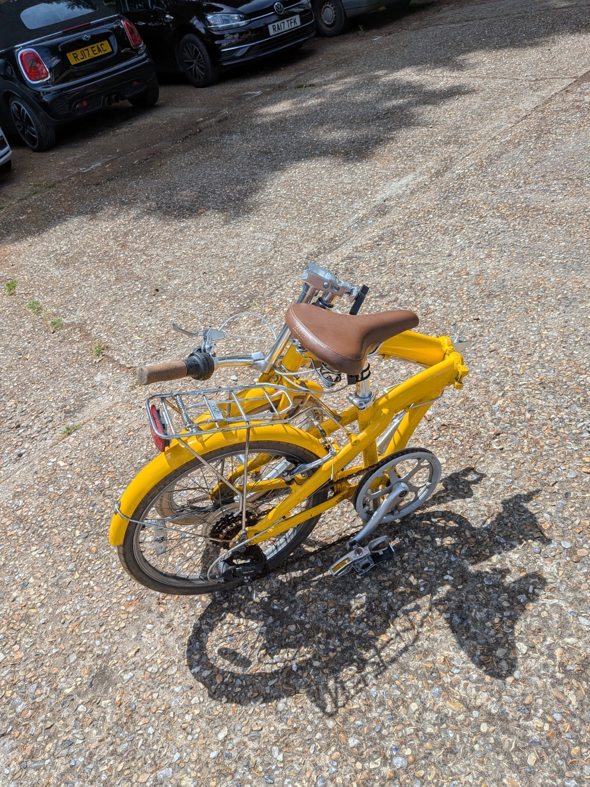 Bobbin Yellow Folding Bicycle Like Brompton Folding Bike
