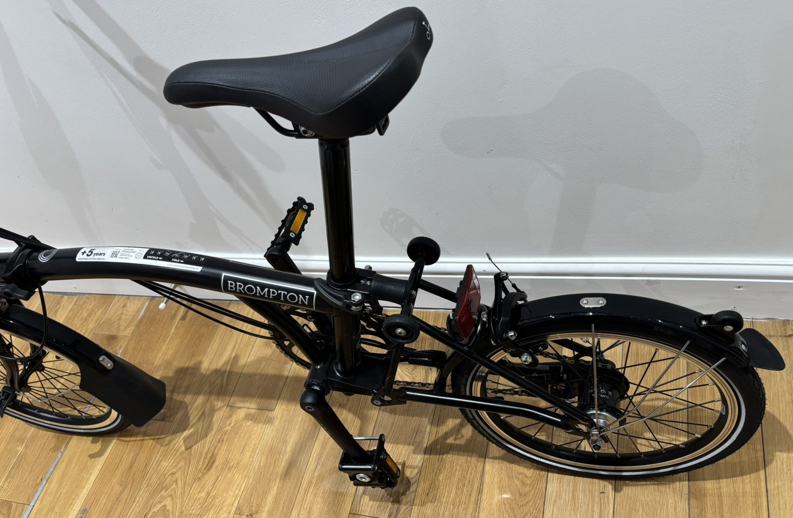 Brompton C Line 6 Speed 2023 Mid Handlebar Folding Bike - Matt Black Used Twice