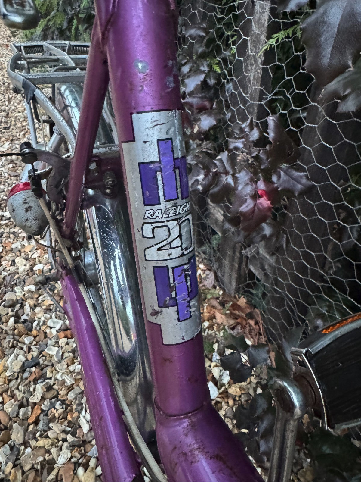 RALEIGH STOWAWAY FOLDABLE SHOPPER BICYCLE BIKE - 3 SPEED SA HUB - PURPLE