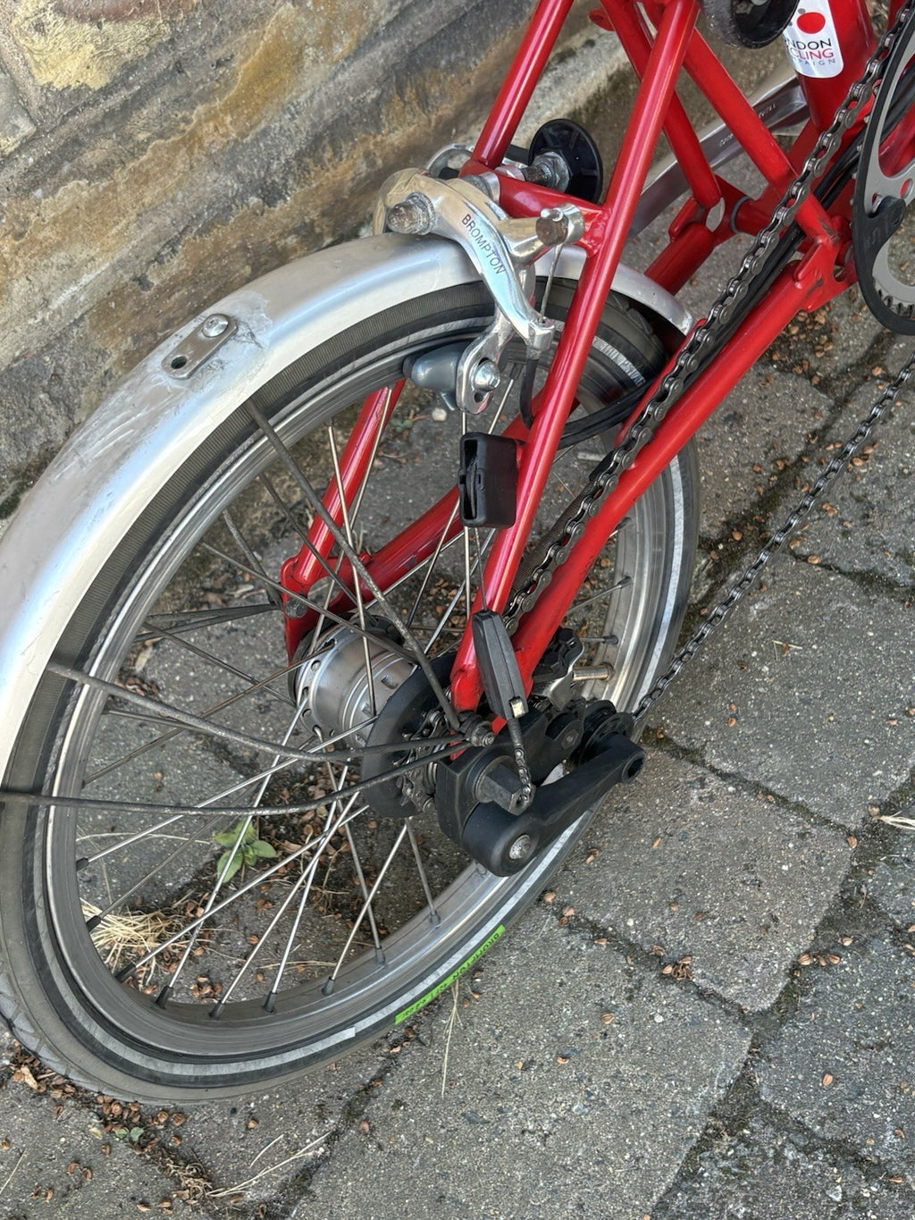 Brompton Folding Bike 2003, 6 Speed Red Good Condition With New Parts