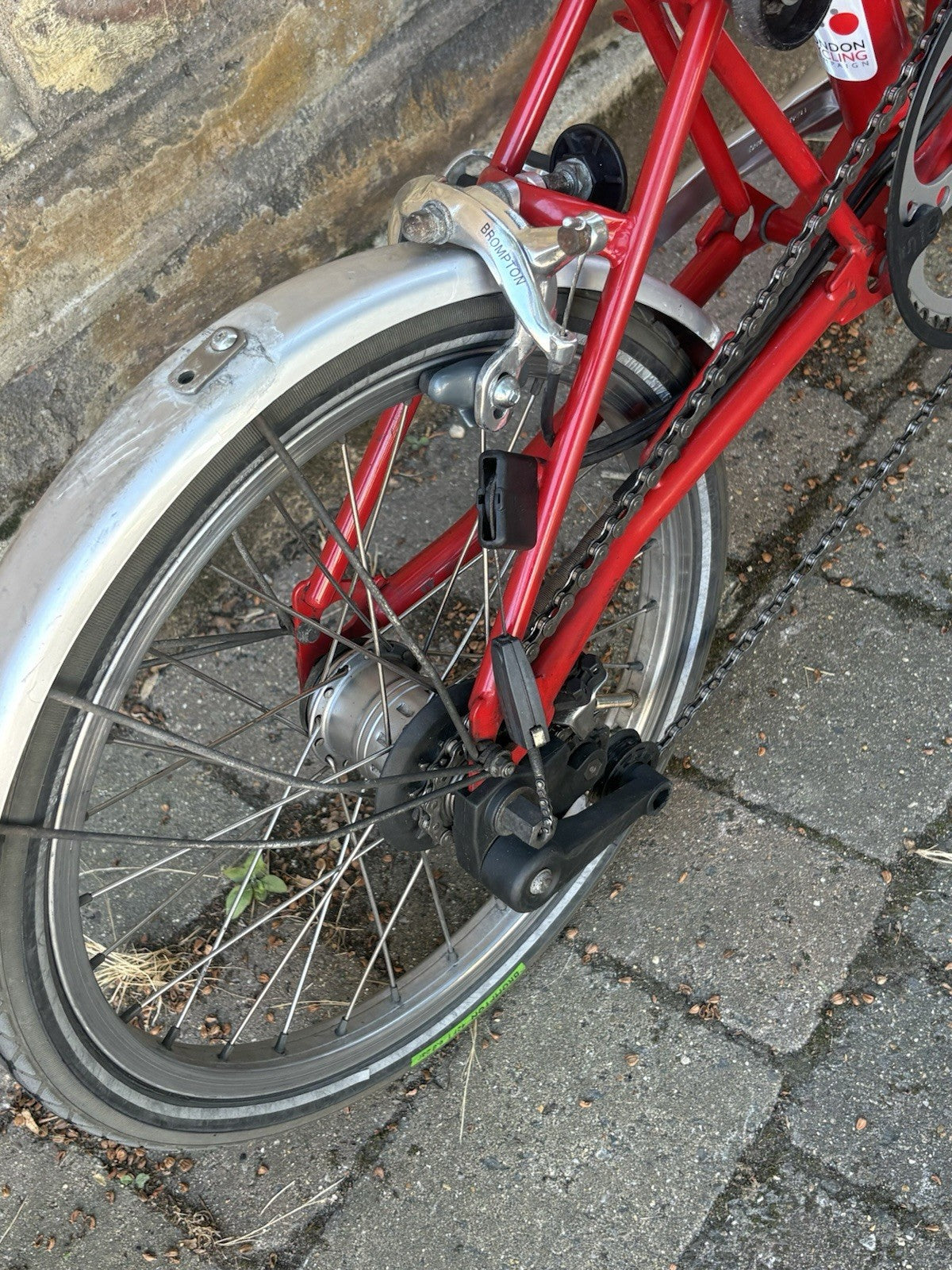 Brompton Folding Bike 2003, 6 Speed Red Good Condition With New Parts