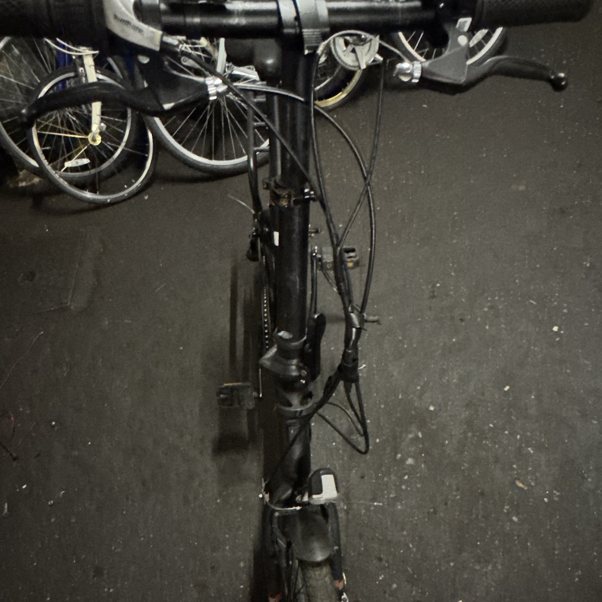 Raleigh Folding Bike Black 20 in Wheels M Frame V-Brakes Flat Bar Adj Seat