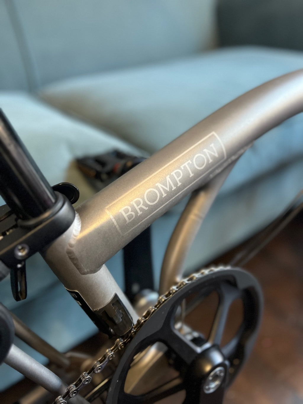 Brompton T-Line 4-Speed Titanium Folding Bike Medium rise