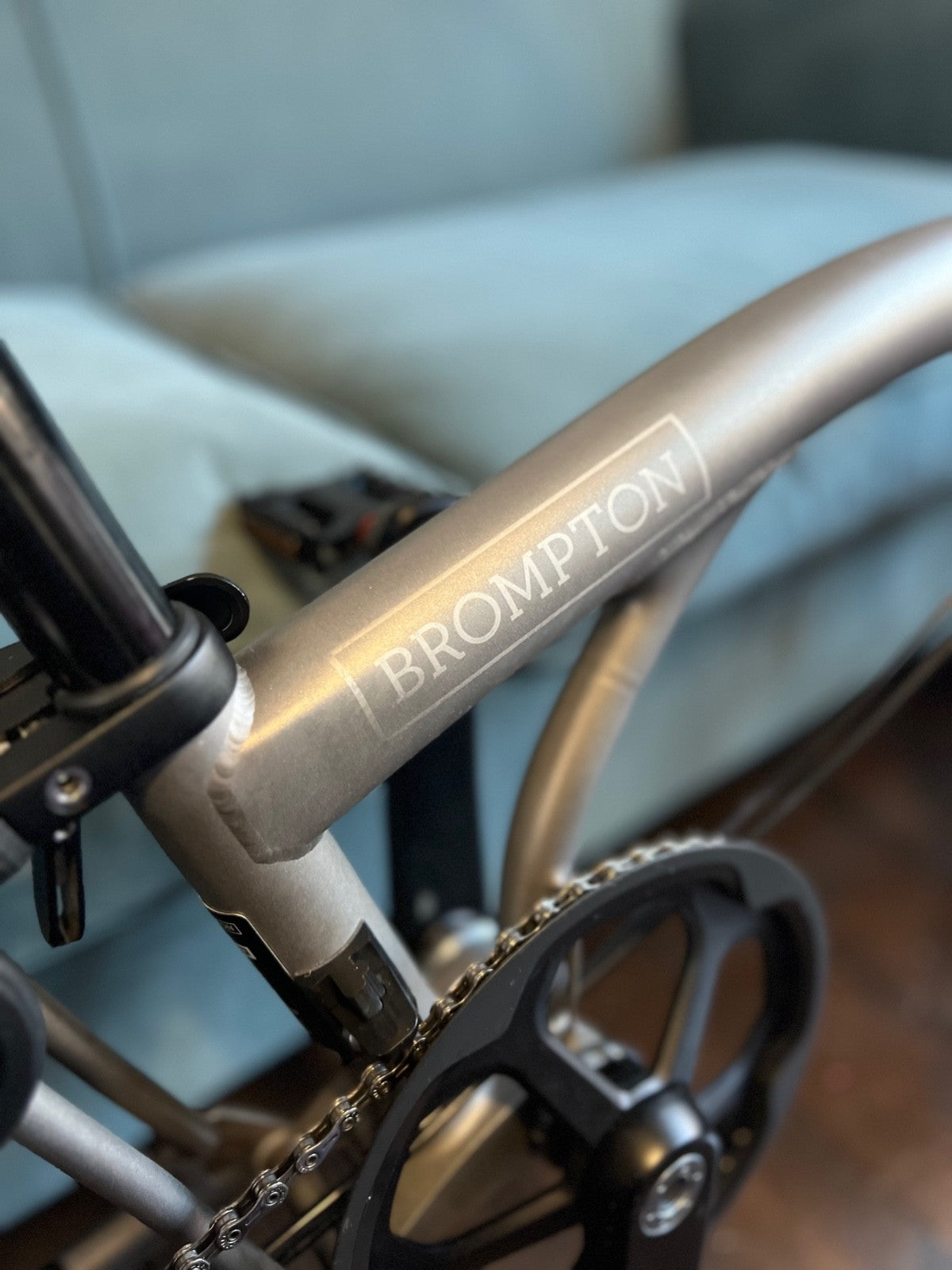 Brompton T-Line 4-Speed Titanium Folding Bike Medium rise