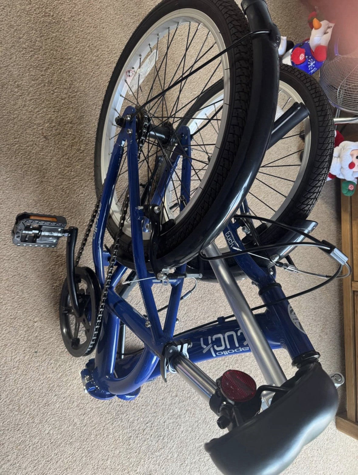 Apollo Tuck 20'' Lightweight Folding Bike Single Speed Blue