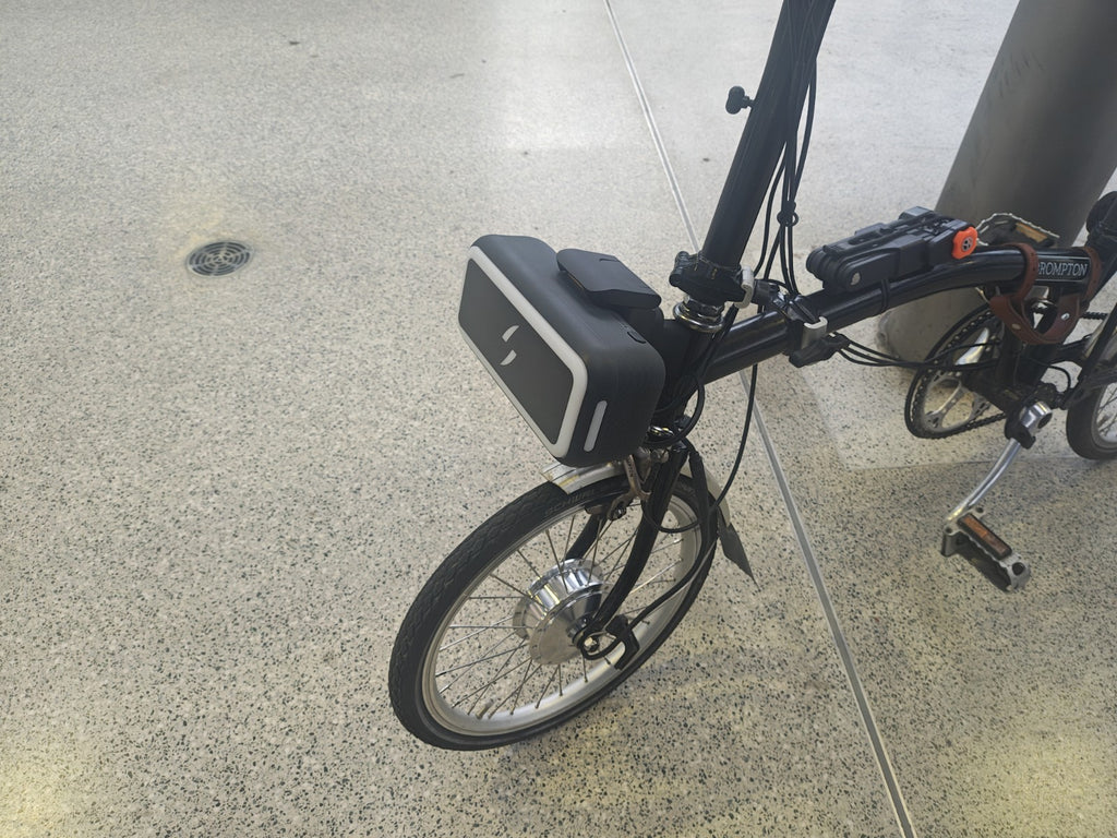 Brompton C Line Folding Bicycle Fitted With Swytch Max