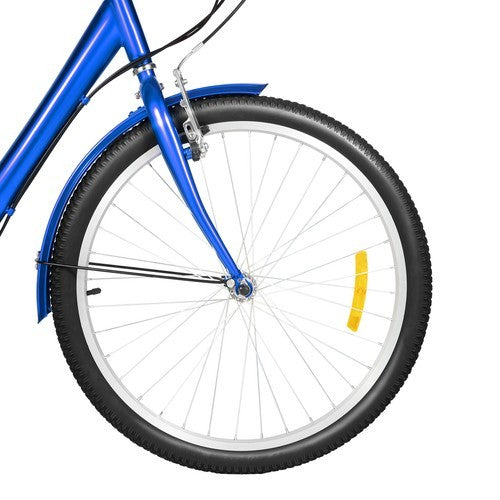 24 Inch Adult Trike Tricycle Foldable 3 Wheel 7-Speed Bike With Storage Basket