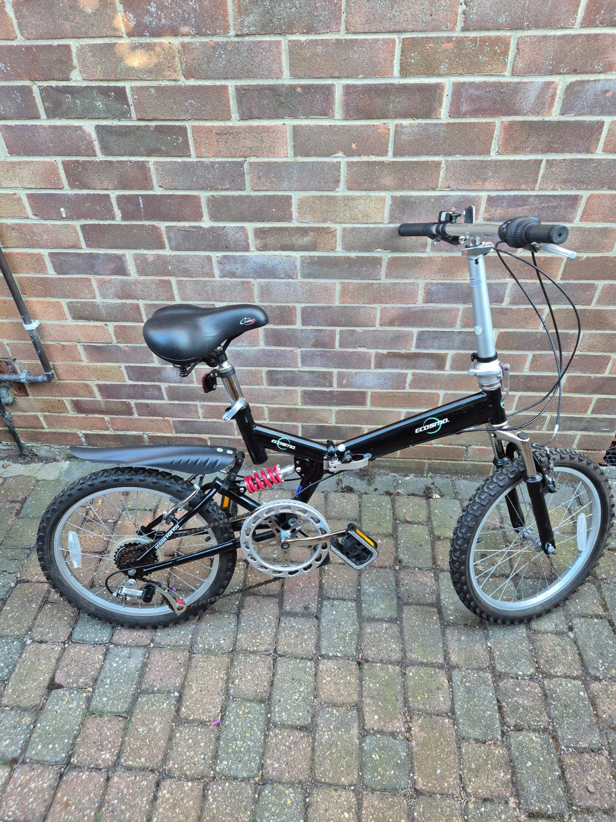 Ecosmo 16 inc Folding Suspension Bike - Black Used