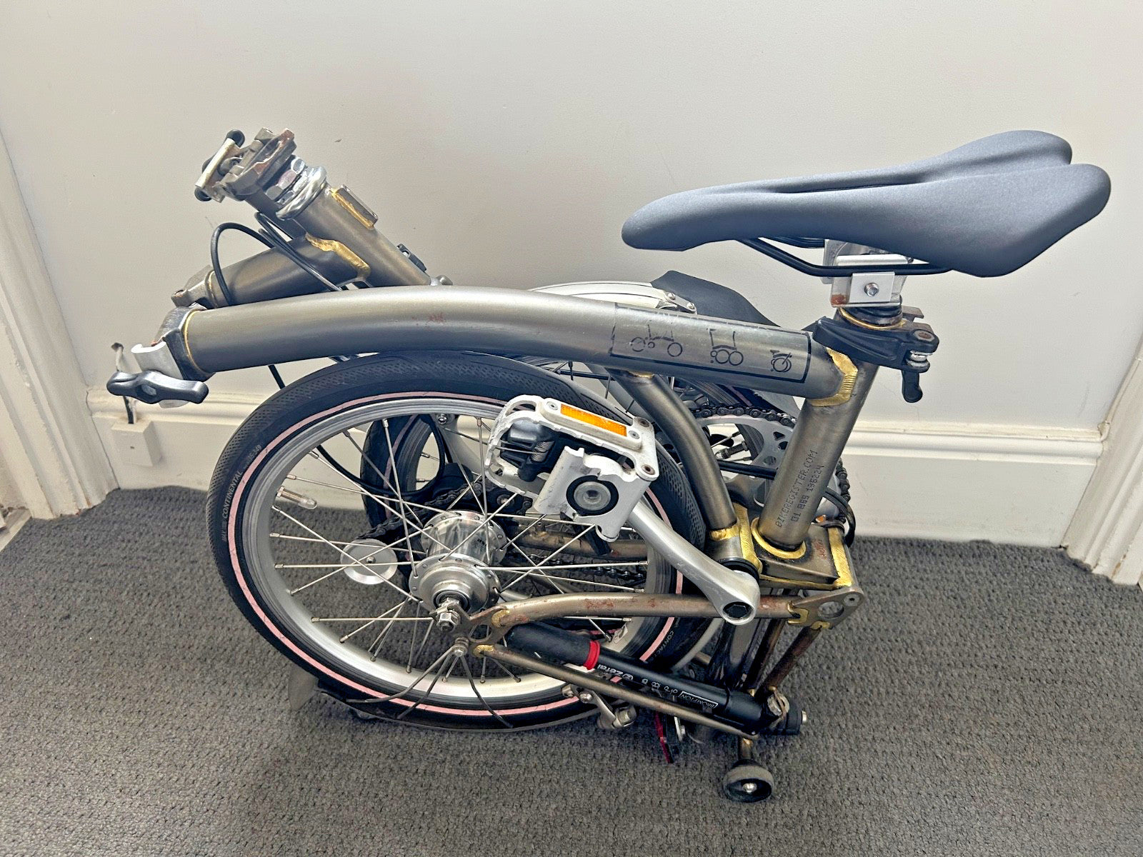Brompton M3L C-line Folding Bike Raw Lacquer 3 - speed