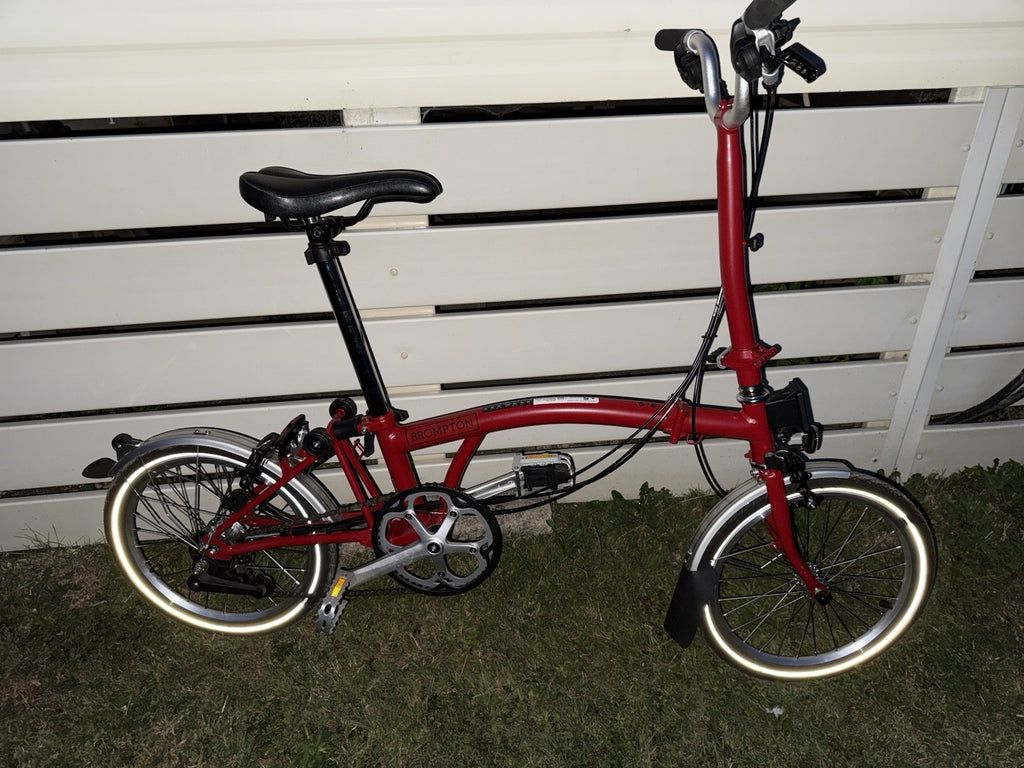 Brompton C Line Explore - House Red. High Handlebars