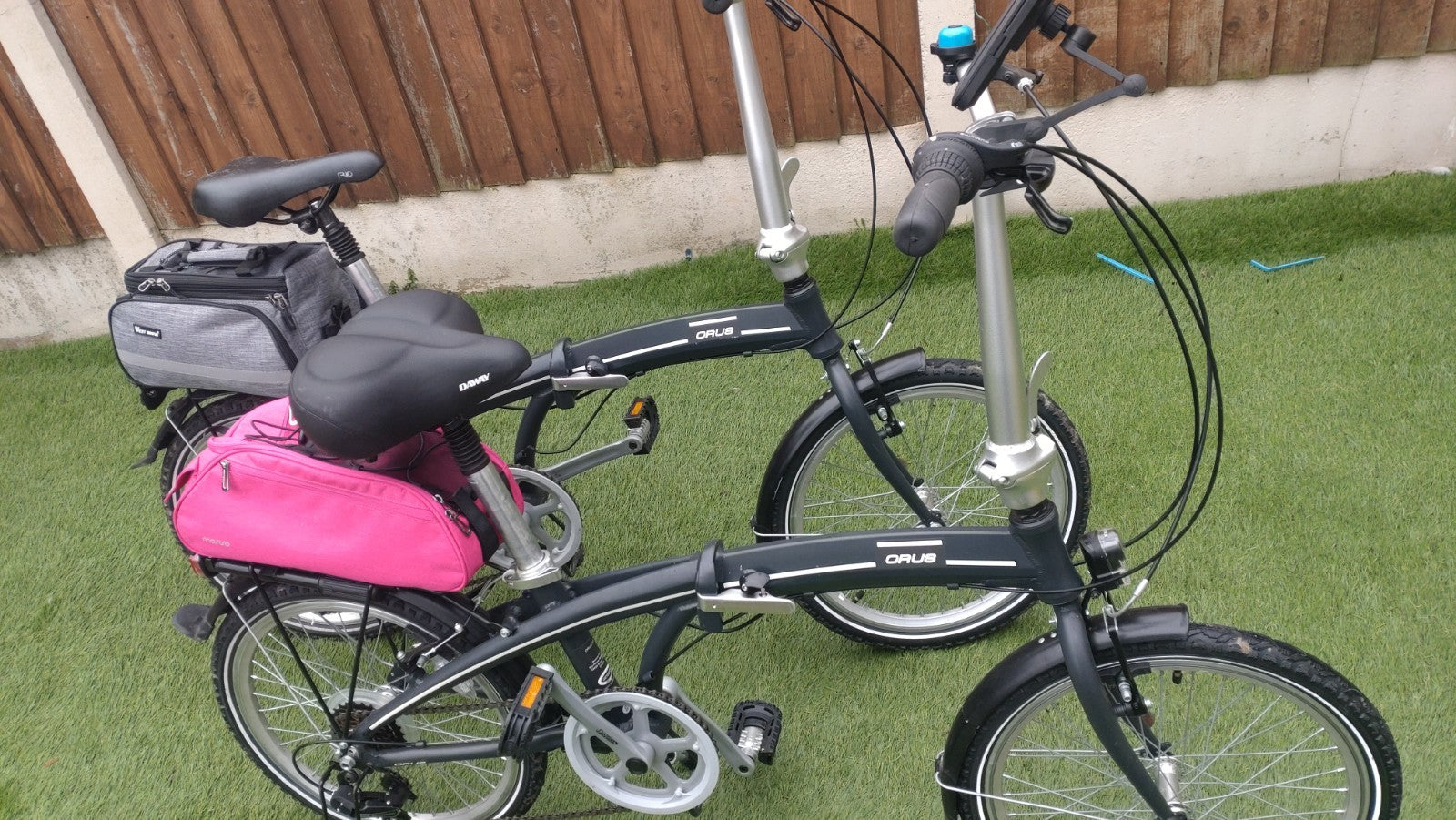 A Pair of Orus Folding Bikes with 20 Wheels Excellent Condition