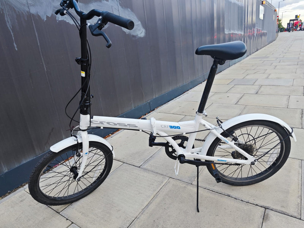Cross CRF300 20in Folding Bike 7-Speed V-Brake White