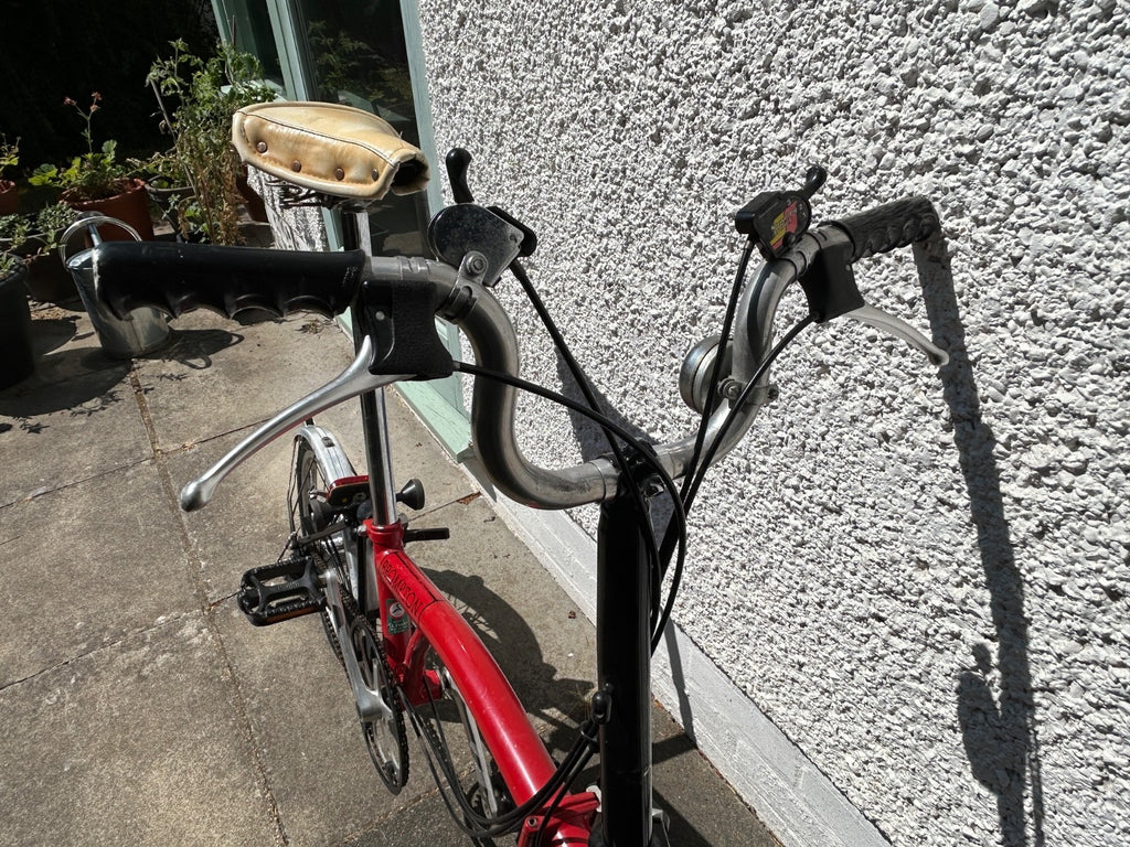 Brompton Folding Bike T5  Frame number 12616  colour red 1993