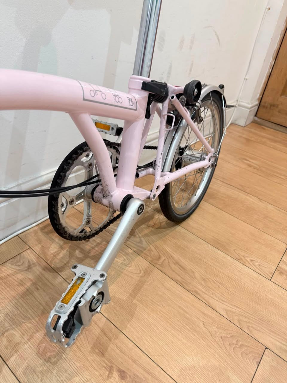 Brompton M3L Folding Bike – Pale Pink – 2014 Model – Made in England