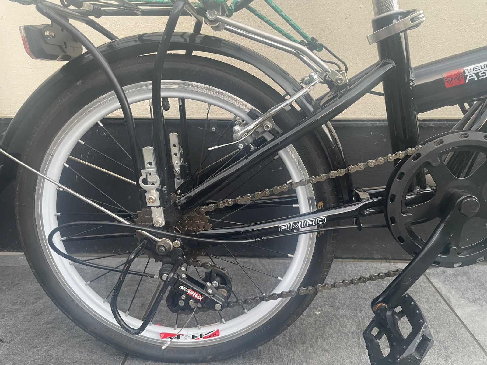 Foldable Amiao black bike