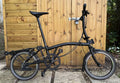 Brompton C‑Line S6L Black Edition Roller Rack – Low Handlebar – 6‑Speed - Brooks