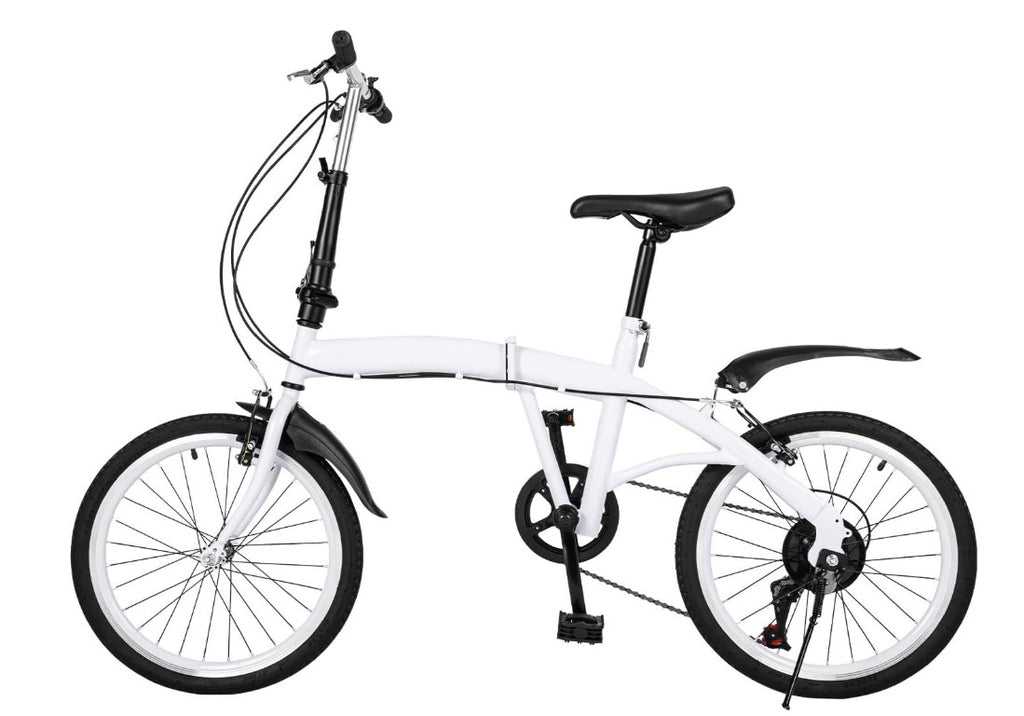 20" Folding Bike Lightweight 6-Speed Adjustable Seat Compact City Ride